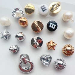 Durable Integrated Metal Buckle Shoe Bag Accessories Abs Materials With Durable Bean Integrated Buckle Bag Hole Pearl Shoe Charm