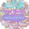 Wholesale Custom Brand Logo Designer Clog Shoe Charms Luxury Rubber Pvc Accessories For Girl Fashion Decoration Buckle Gift