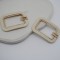 Elegant Gold-plated Zinc Alloy Shoe Buckle White Patterned Factory Direct Continuous Use Clothing Decoration Removable Metal