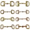 Custom Logo Gold Metal Chain Buckle Horsebit Ladies Detachable Alloy Brass Shoe Buckles Decorations Chains Hardware Men Shoes
