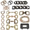 Custom Logo Gold Metal Chain Buckle Horsebit Ladies Detachable Alloy Brass Shoe Buckles Decorations Chains Hardware Men Shoes