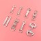 Custom Zinc Alloy Logo Hardware Footwear Decoration Metal Chain Shoes Buckles For Shoe