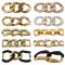 Custom Logo Zinc Alloy Brass Metal Rhinestone Chain Buckle Shoe Charm Upper Sandals Decorations Buckles Chains For Women