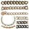 Custom Logo Zinc Alloy Brass Metal Rhinestone Chain Buckle Shoe Charm Upper Sandals Decorations Buckles Chains For Women