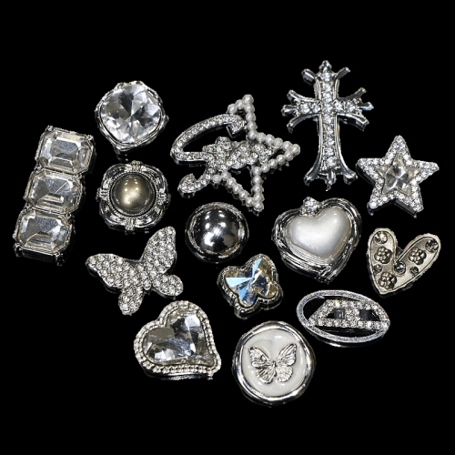 Exquisite Metal Shoe Charms Trendy Symbols Diy Shoe Decoration Accessories Gleaming Fashion Adornments Sparkling Shoe Buckle