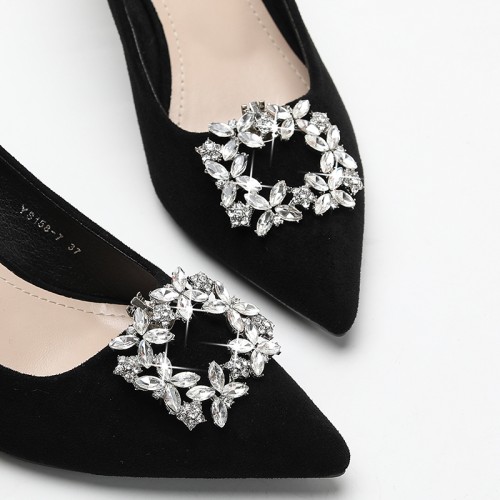 Sparkling Glittering Sequin Shoe Decorations Metal Ornaments For Female High Heel Party Shoes