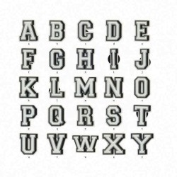 Cartoon Pvc Shoe Charms &amp; Buckles White &amp; Black 26 English Letters Shoe Decorations For Croc Shoes Rubber Material Accessories