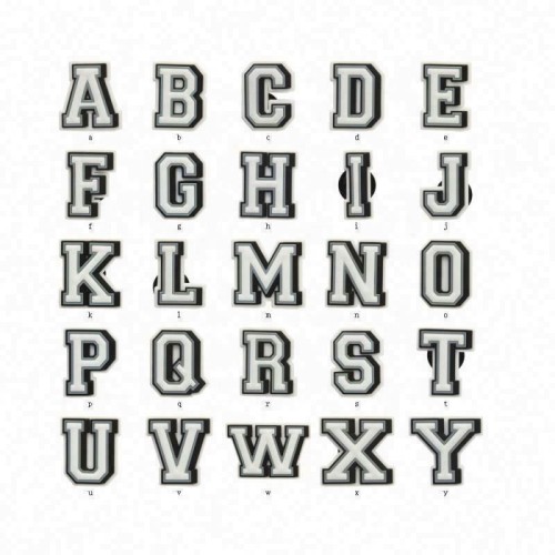 Cartoon Pvc Shoe Charms &amp; Buckles White &amp; Black 26 English Letters Shoe Decorations For Croc Shoes Rubber Material Accessories