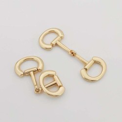 Luxury Horse Bit Buckle Shoes Buckle Fashion Diy Chains For Garment Handbag Decorative Fittings Saddle Hardware