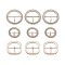Custom Zinc Alloy Round Rhinestone Shoe Accessories Buckles For Belt Adjustable Slide Tri Glide Pin Buckle Round Shoe Buckle