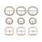 Custom Zinc Alloy Round Rhinestone Shoe Accessories Buckles For Belt Adjustable Slide Tri Glide Pin Buckle Round Shoe Buckle