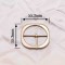 Custom Zinc Alloy Round Rhinestone Shoe Accessories Buckles For Belt Adjustable Slide Tri Glide Pin Buckle Round Shoe Buckle