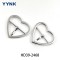Elegant Fashion Heart Shape Metal Belt Buckle Custom Zinc Alloy Adjustable Pin Buckle Hardware Accessories For Women Shoes Dress