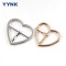 Elegant Fashion Heart Shape Metal Belt Buckle Custom Zinc Alloy Adjustable Pin Buckle Hardware Accessories For Women Shoes Dress