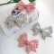 Fashion Luxury Butterfly Rhinestone Bow Shoes Accessories Ladies Pink Shoes Flower Decoration