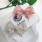 Fashion Luxury Butterfly Rhinestone Bow Shoes Accessories Ladies Pink Shoes Flower Decoration