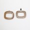 Wholesale Square Lady Sweet Buckle Hardware Shoes Women Removable Upper Accessories European High Fashion