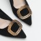 Wholesale Square Lady Sweet Buckle Hardware Shoes Women Removable Upper Accessories European High Fashion