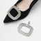 Wholesale Square Lady Sweet Buckle Hardware Shoes Women Removable Upper Accessories European High Fashion