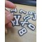 Wholesale Custom Pvc Shoe Charm Black White Letters Shoe Buckle Decoration Decorations For Slippers
