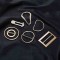 Factory Custom Logo Brand Irregular Decoration Ring Buckle Women Shoes Dress Swimwear Buckle Metal Pin Belt Zinca Alloy Buckle
