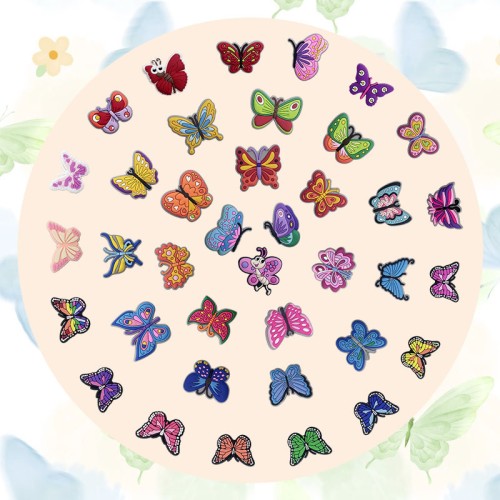 Butterfly Series Shoe Buckle Cros-border Pvc Garden Shoe Buckle Soft Rubber Shoe Accessories Removable Patch Clog Charms