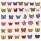 Butterfly Series Shoe Buckle Cros-border Pvc Garden Shoe Buckle Soft Rubber Shoe Accessories Removable Patch Clog Charms