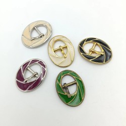 Round Shoe Buckles Metal Ladies Light Gold Shoe Pin Buckles Accessories