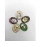 Round Shoe Buckles Metal Ladies Light Gold Shoe Pin Buckles Accessories