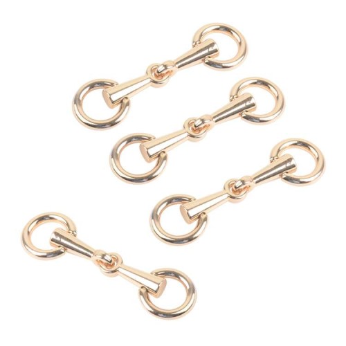 Golden Custom Shoe Decoration Metal Accessories Leather Metal Shoe Ornament Chain Buckle With D Ring For Shoes