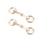 Golden Custom Shoe Decoration Metal Accessories Leather Metal Shoe Ornament Chain Buckle With D Ring For Shoes