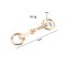 Golden Custom Shoe Decoration Metal Accessories Leather Metal Shoe Ornament Chain Buckle With D Ring For Shoes