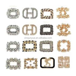 Custom Metal Rhinestone Shoe Buckle Accessory Decorative Upper For Shoe Hooks