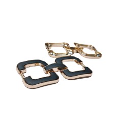 Men's Gold Leather Dance Chain Buckle Shoe Decor Hook For Shoe Decorations