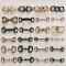 Men's Gold Leather Dance Chain Buckle Shoe Decor Hook For Shoe Decorations