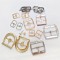 Luxurious Elegant Gold Metal Zinc Alloy Shoe Hooks High Quality Customized Sandals Clasp Accessory Simple Pattern Shoe Buckles