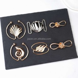 Manufacturer Custom Brand Logo Irregular Ring Decoration Women's Metal Pin Zinc Alloy Buckle For Shoes Dresses Swimwear Belts