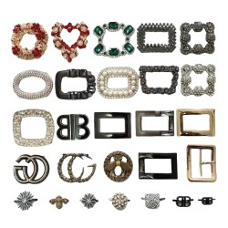 Adjustable Zinc Alloy Shoe Buckles For Men And Women Small Metal Pin Buckles With Personalized Design Shoe Decorations