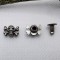 Factory Wholesale Diy Retro Punk Ancient Silver Little Ghost Head Rivet Buckle For Shoes Plating Belt Bags