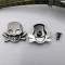 Factory Wholesale Diy Retro Punk Ancient Silver Little Ghost Head Rivet Buckle For Shoes Plating Belt Bags