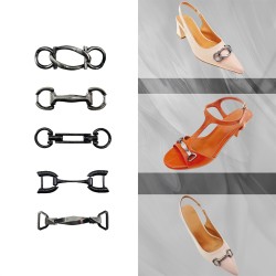 Premium Heavy-duty Zinc Alloy Shoe Buckles With Crystal Decorations Adjustable For Dress Shoes And Loafers