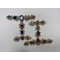 Custom I-shaped Metal Buckle Glass Rhinestone-embellished Women's Shoe Buckle