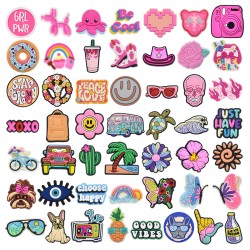 Cartoon Colorful Holes Shoes Flower Shoes Buckle Diy Accessories Pvc Soft Rubber Personalized Shoe Buckle Decoration Accessories