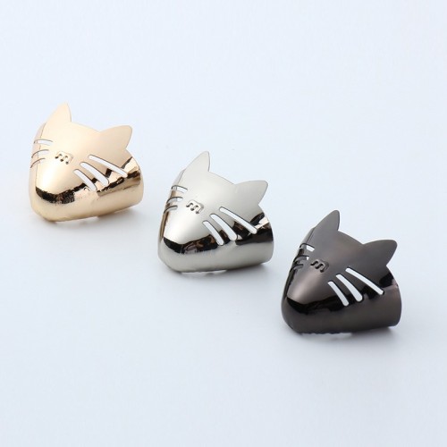 Women's Shoe Decorations Pointed Metal Buckles Decorative Iron Cat Protective Cover Accessories With Hardware Shoe Tip Cap