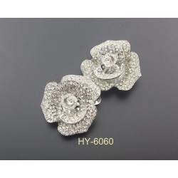 2025 Hot Selling Customized Shoe Accessories Rhinestone Flower Shoe Buckle