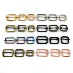 Adjuster Slide Buckle Bags Hardware Accessories Square Roller Pin Buckles For Handbag Garment Slider Buckle