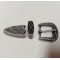 Metal Decoration Three-piece Set Silver Belt Buckle For Shoes Or Bags
