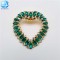 New Arrival Heart Shape Rhinestone Shoe Buckle Ornament Detachable Shoe Clip For Ladies High Heels Accessories Decoration